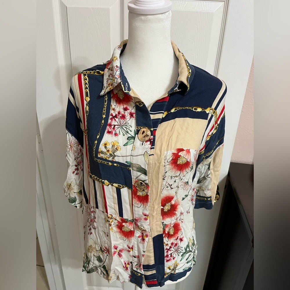(T) Studio Multicolor Patterned Shirt